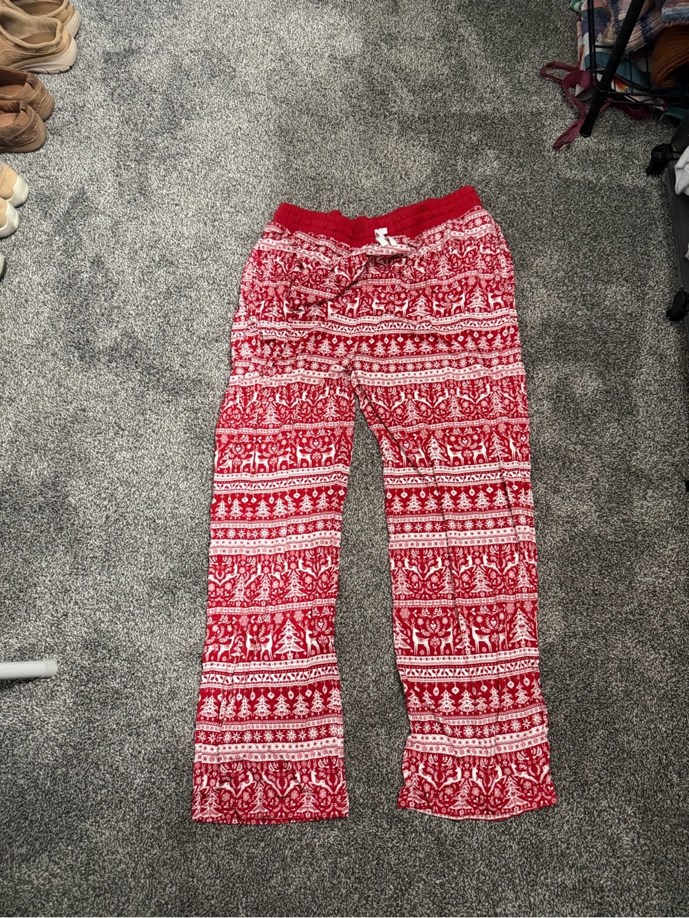 Men’s Red Holiday Print Pajama Pants - size X-Large little sleepies